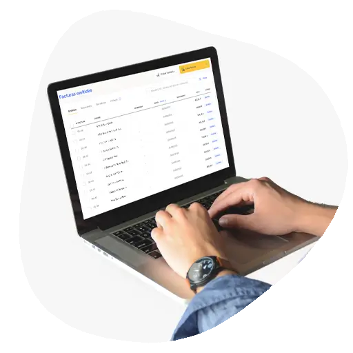 autónomo usando el programa de factura electrónica de la gestaría